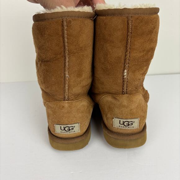 UGG Classic Short Boots Shearling Brown US 7 Y2K pull on - Picture 4 of 11